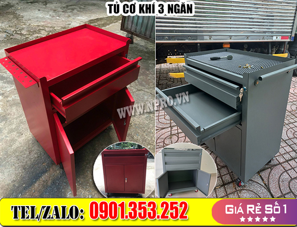 Tủ dụng cụ đồ nghề 3 ngăn - 5 ngăn - 7 ngăn giá xưởng